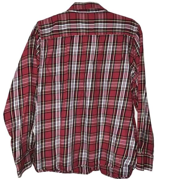 C E Schmidt Workwear‎ Shirt Womens Sz XL Cotton Plaid Button Up Red Long Sleeve - Picture 5 of 7